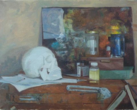 Still life with skull